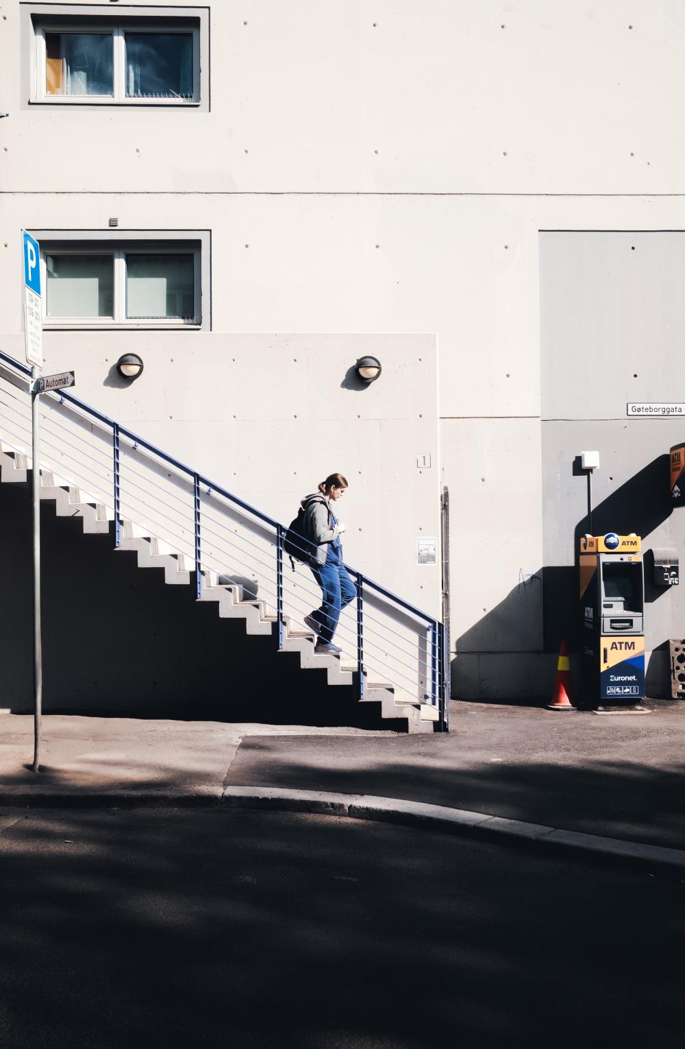 A staircase in Oslo